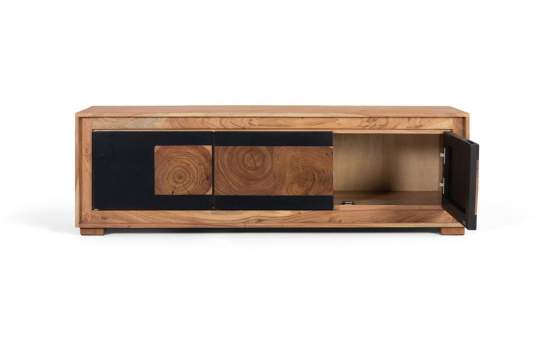 Mueble TV Diseño Contemporaneo 3 Puertas Madera Mango Adaniell