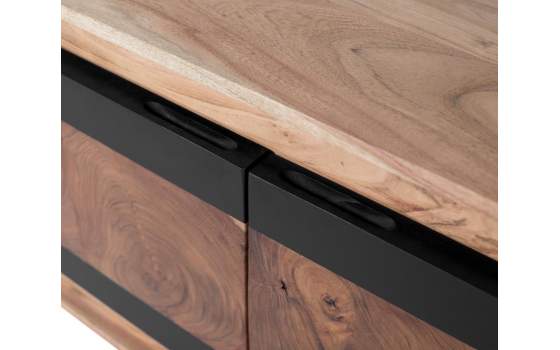 Mueble TV Diseño Contemporaneo 3 Puertas Madera Mango Adaniell