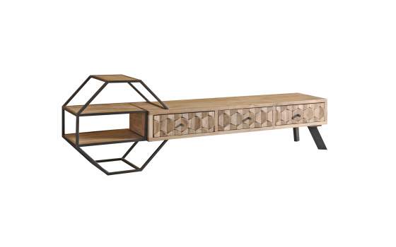 Mueble TV Estanteria Estilo Industrial Madera Forja Aoctan