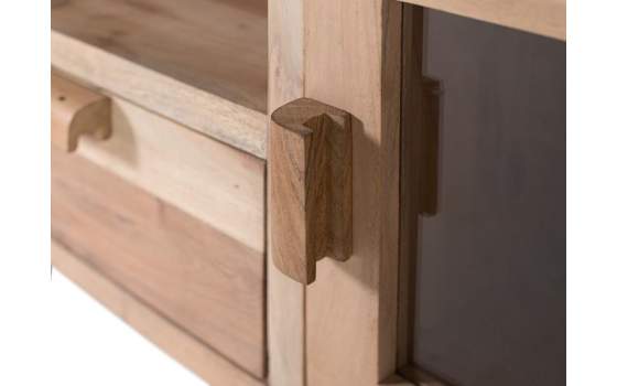 Mueble TV Estilo Contemporaneo Puertas Cristal Cajon Alfero