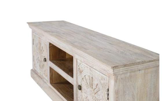 Mueble TV Etnico 2 Puertas Talladas Serie Ateneas
