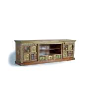 Mueble TV Etnico Ceramica Bronce Repujado Serie Aichen