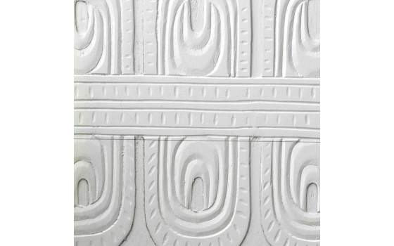 Mueble TV Etnico Oriental Blanco 2 Cajones Tallados Arkaya