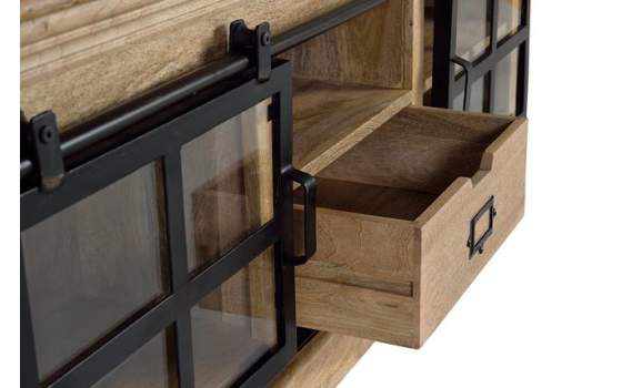 Mueble TV Industrial 1 Cajon 2 Puertas Correderas Atrato