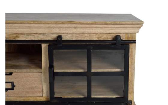 Mueble TV Industrial 1 Cajon 2 Puertas Correderas Atrato