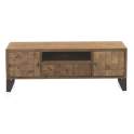 Mueble TV Industrial 1 Cajon 2 Puertas Madera Acero Natens