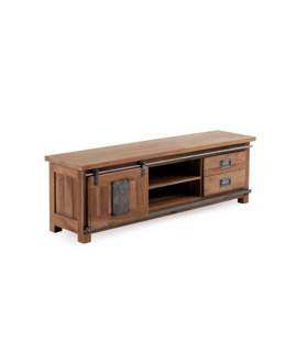 Mueble TV Industrial 1 Puerta Corredera 2 Cajones Aleyne