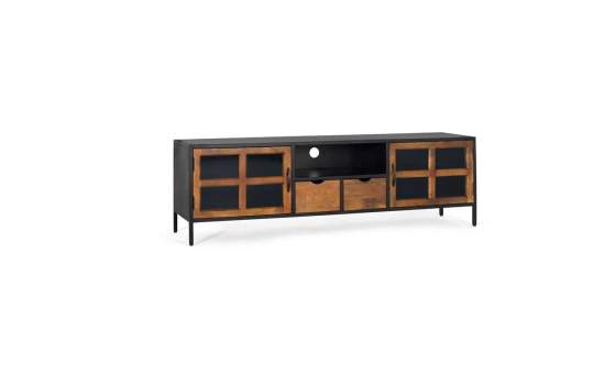 Mueble TV Industrial 2 Puertas 2 Cajones Serie Adeinas