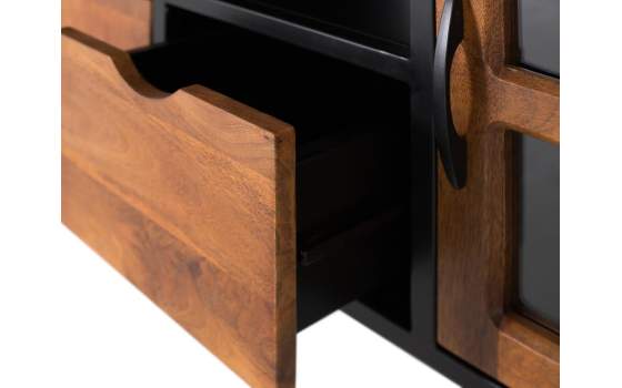 Mueble TV Industrial 2 Puertas 2 Cajones Serie Adeinas