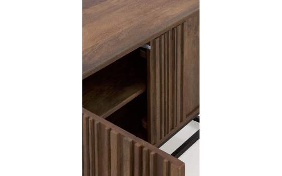 Mueble TV Industrial 3 Puertas Madera Metal Serie Adenasi