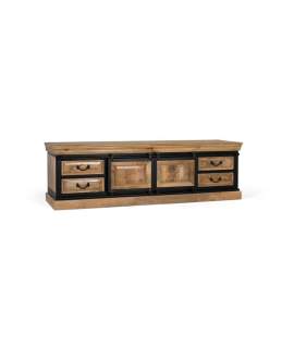 Mueble TV Industrial 4 Cajones 2 Puertas Correderas Albedin