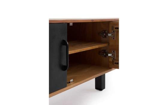 Mueble TV Industrial Actual 4 Puertas Madera Acacia Ayerta