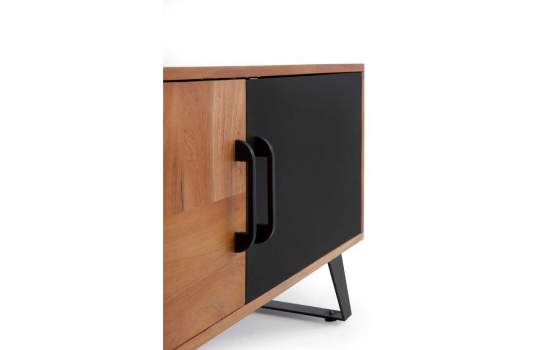 Mueble TV Industrial Actual 4 Puertas Madera Acacia Ayerta