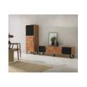 Mueble TV Industrial Actual 4 Puertas Madera Acacia Ayerta