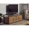 Mueble TV Industrial con 2 Cajones 2 Puertas Serie Brais