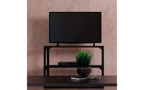 Mueble TV industrial con Estante en Chapa de Acero Dustriasl