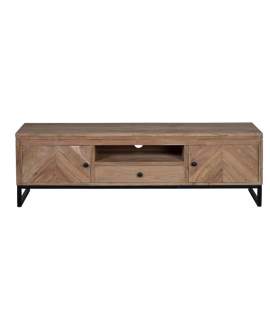 Mueble TV Industrial Madera Acacia Metal Serie Achert