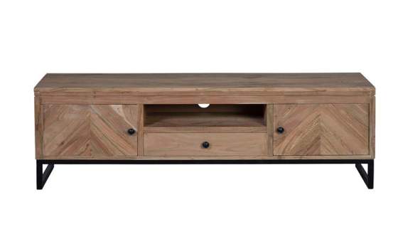 Mueble TV Industrial Madera Acacia Metal Serie Achert