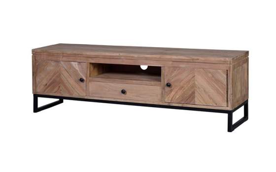 Mueble TV Industrial Madera Acacia Metal Serie Achert