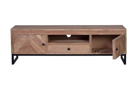 Mueble TV Industrial Madera Acacia Metal Serie Achert