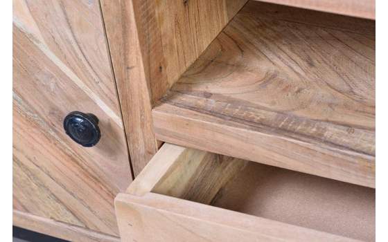 Mueble TV Industrial Madera Acacia Metal Serie Achert
