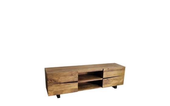 Mueble TV Industrial Madera y Forja 2 Puertas 2 Estantes Munich