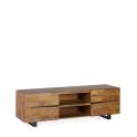Mueble TV Industrial Madera y Forja 2 Puertas 2 Estantes Munich
