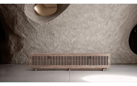 Mueble TV Japones en Mango 4 Puertas - Serie Gabia