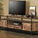 Mueble TV Largo Industrial Madera Acacia y Acero Delhi
