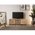 Mueble TV Madera de Mango Detalles Artesanales Serie Alpuin Mueble TV Madera de Mango Detalles Artesanales Serie Alpuin