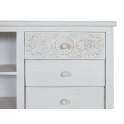 Mueble TV Madera Mango Blanco Decapado 6 Cajones Ayueto