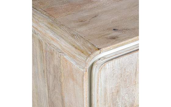 Mueble TV Madera Mango Blanco Decape 4 Puertas Agassiz