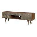 Mueble TV Madera Mango Detalles en Bronce Repujado Adiasn
