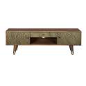 Mueble TV Madera Mango Detalles en Bronce Repujado Adiasn