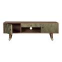 Mueble TV Madera Mango Detalles en Bronce Repujado Adiasn