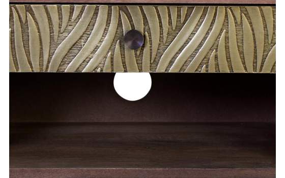 Mueble TV Madera Mango Detalles en Bronce Repujado Adiasn