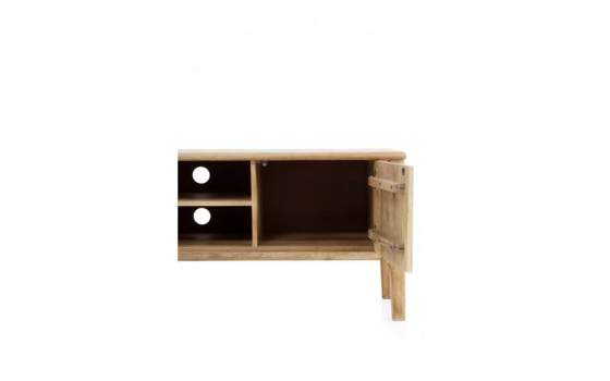 Mueble TV Madera Mango Gris Decape Natural Serie Atrade