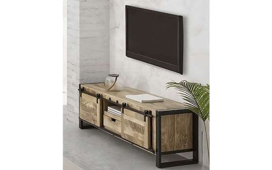 Mueble TV Madera Mango Hierro Estilo Industrial Serie Averrada