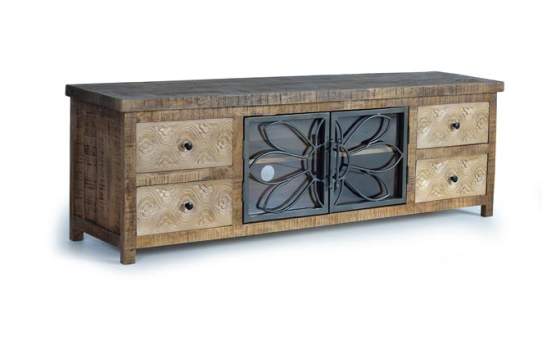 Mueble TV Madera Metal 2 Puertas Serie Arnizo