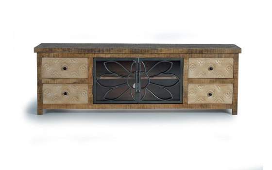 Mueble TV Madera Metal 2 Puertas Serie Arnizo