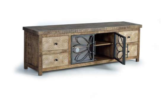 Mueble TV Madera Metal 2 Puertas Serie Arnizo