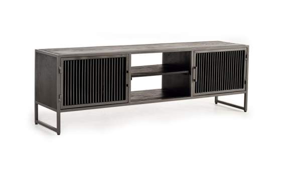 Mueble TV Madera Metal Estilo Industrial Serie Addari