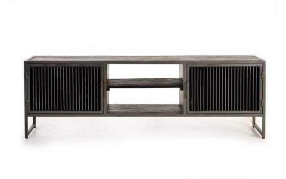 Mueble TV Madera Metal Estilo Industrial Serie Addari