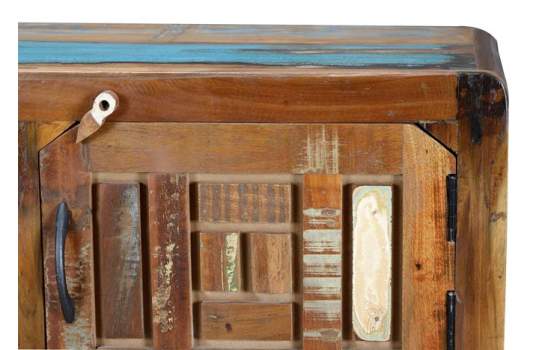 Mueble TV Madera Reciclada Colores Descapados Serie Abrian
