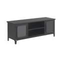 Mueble TV Metal 2 Puertas Negro Serie Industrial Asaxham