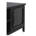 Mueble TV Metal 2 Puertas Negro Serie Industrial Asaxham