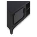 Mueble TV Metal 2 Puertas Negro Serie Industrial Asaxham