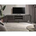 Mueble TV Moderno 2 Puertas 2 Estantes Color Wengue Alvero Mueble TV Moderno 2 Puertas 2 Estantes Color Wengue Alvero