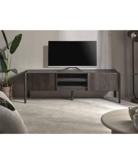Mueble TV Moderno 2 Puertas 2 Estantes Color Wengue Alvero