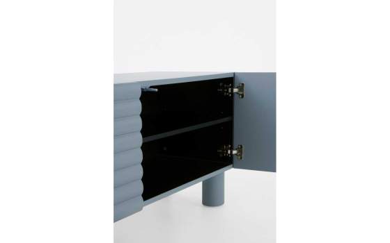 Mueble TV Moderno 3 Puertas Onduladas Color Azul Axally